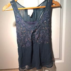 💎Saivana bead and embroidered top Anthropologie